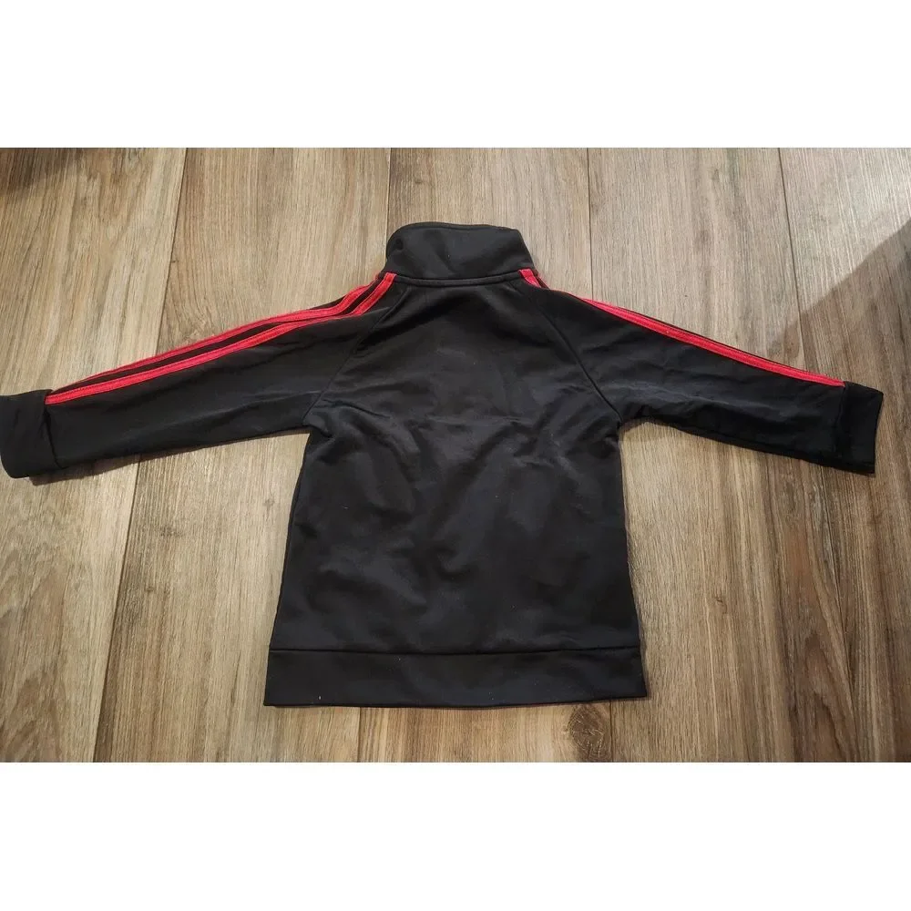 Adidas Black & Red Zip Up Jacket - size 18 months - Picture 3 of 4
